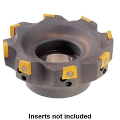 Kennametal - 6 Inserts, 80mm Cut Diam, 27mm Arbor Diam, 14mm Max Depth of Cut, Indexable Square-Shoulder Face Mill - 0/90° Lead Angle, 50mm High, 4.215.. Insert Compatibility, Series Fix-Perfect - Americas Industrial Supply