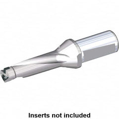 Kennametal - 129mm Max Drill Depth, 3xD, 44mm Diam, Indexable Insert Drill - 2 Inserts, 32mm Shank Diam, Whistle Notch Shank - Americas Industrial Supply