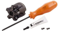 Kennametal - 1" Cut Diam, 1/2" Arbor Hole, 4.42mm Max Depth of Cut, 30° Indexable Chamfer & Angle Face Mill - 5 Inserts, HNGJ 0604... Insert, Right Hand Cut, 5 Flutes, Through Coolant, Series Dodeka Mini HD - Americas Industrial Supply