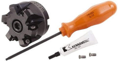 Kennametal - 2" Cut Diam, 3/4" Arbor Hole, 3.23mm Max Depth of Cut, 45° Indexable Chamfer & Angle Face Mill - 6 Inserts, HNGJ 0604... Insert, Right Hand Cut, 6 Flutes, Through Coolant, Series Dodeka Mini - Americas Industrial Supply