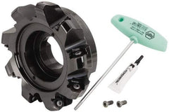 Kennametal - 6" Cut Diam, 2" Arbor Hole, 8mm Max Depth of Cut, 45° Indexable Chamfer & Angle Face Mill - 9 Inserts, HNPJ 1307... Insert, Right Hand Cut, 9 Flutes, Through Coolant, Series Dodeka Max - Americas Industrial Supply
