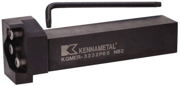 Kennametal - External Thread, 152.4mm OAL, Right Hand Indexable Grooving Cutoff Toolholder - 31.75mm Shank Height x 31.75mm Shank Width, KGME Toolholder Style, Series A4 - Americas Industrial Supply