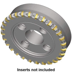 Kennametal - 92.8mm Cut Diam, 27mm Arbor Hole, 6.5mm Max Depth of Cut, 45° Indexable Chamfer & Angle Face Mill - 10 Inserts, HNGX 0905... Insert, Right Hand Cut, 10 Flutes, Series HexaCut - Americas Industrial Supply