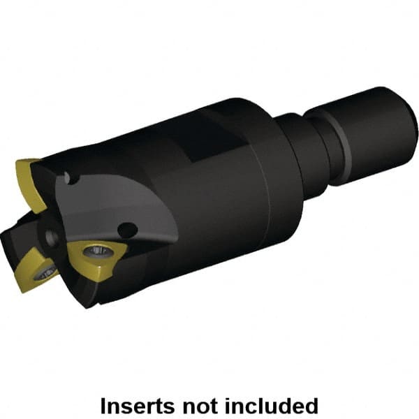 Kennametal - 20mm Cut Diam, 0.033" Max Depth, M10 Modular Connection Indexable High-Feed Helical End Mill - Screw Holding Method, WP..0302.. Insert, Through Coolant - Americas Industrial Supply