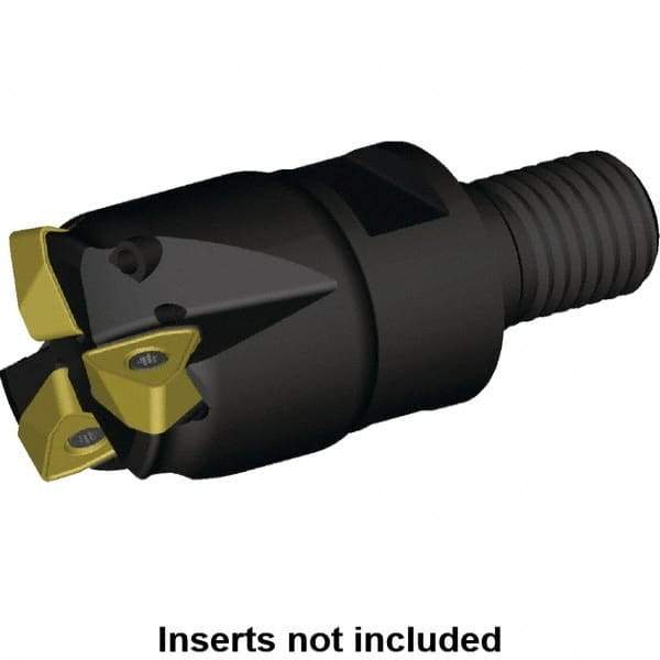 Kennametal - 1" Cut Diam, 0.059" Max Depth, M12 Modular Connection Indexable High-Feed End Mill - Screw Holding Method, WOEJ090512.. Insert, KF2X Toolholder, Through Coolant - Americas Industrial Supply