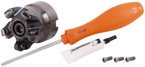 Kennametal - 42mm Cut Diam, 6mm Max Depth, 16mm Arbor Hole, 4 Inserts, RP.T 1204... Insert Style, Indexable Copy Face Mill - 37,800 Max RPM, 40mm High, Through Coolant, Series KSRM - Americas Industrial Supply