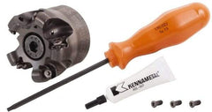 Kennametal - 63mm Cut Diam, 6mm Max Depth, 22mm Arbor Hole, 6 Inserts, RN.J 1204... Insert Style, Indexable Copy Face Mill - KDR Cutter Style, 40mm High, Through Coolant, Series Rodeka - Americas Industrial Supply