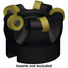 Kennametal - 80mm Cut Diam, 3mm Max Depth, 27mm Arbor Hole, 6 Inserts, RN.J 1204... Insert Style, Indexable Copy Face Mill - KDR Cutter Style, 24,760 Max RPM, 50mm High, Through Coolant, Series Rodeka - Americas Industrial Supply