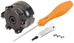 Kennametal - 76.2mm Cut Diam, 6mm Max Depth, 1" Arbor Hole, 6 Inserts, RP.T 1204... Insert Style, Indexable Copy Face Mill - BMD300 Cutter Style, 28,100 Max RPM, 2 High, Through Coolant, Series KSRM - Americas Industrial Supply