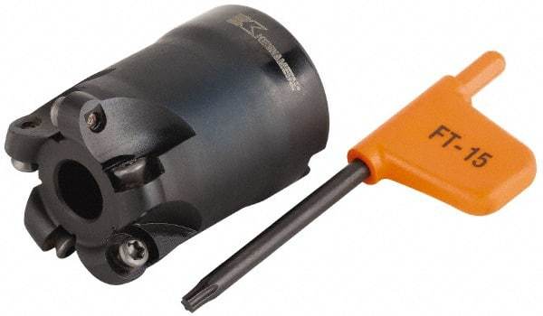 Kennametal - 40mm Cut Diam, 5mm Max Depth, 16mm Arbor Hole, 5 Inserts, RD.. 1003... Insert Style, Indexable Copy Face Mill - 40mm High, Series KDM - Americas Industrial Supply