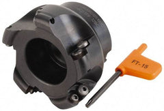 Kennametal - 80mm Cut Diam, 6mm Max Depth, 27mm Arbor Hole, 7 Inserts, RD.X 12T3... Insert Style, Indexable Copy Face Mill - 50mm High, Series KDM - Americas Industrial Supply