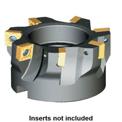 Kennametal - 6 Inserts, 63mm Cut Diam, 22mm Arbor Diam, 6.57mm Max Depth of Cut, Indexable Square-Shoulder Face Mill - 0/90° Lead Angle, 40mm High, SP.T 10T3.. Insert Compatibility, Series KSSM - Americas Industrial Supply