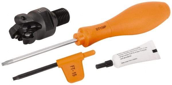 Kennametal - 32mm Cutting Diam, 1.26" Max Depth of Cut, Modular Connection Indexable Copy End Mill - 3 Inserts, RP.T 1204M0.. Insert, BMD Toolholder, Through Coolant - Americas Industrial Supply