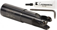 Kennametal - 1-1/4" Cut Diam, 0.404" Max Depth of Cut, 1-1/4" Shank Diam, 122.94mm OAL, Indexable Square Shoulder End Mill - LF.W 2.52.R Inserts, Weldon Shank, 0° Lead Angle, Series RPF - Americas Industrial Supply