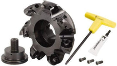 Kennametal - 6" Cut Diam, 12.7mm Max Depth, 1-1/2" Arbor Hole, 7 Inserts, RCGT 86... Insert Style, Indexable Copy Face Mill - BMD600 Cutter Style, 8,800 Max RPM, 2-1/2 High, Series KSRM - Americas Industrial Supply