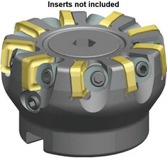 Kennametal - 82.1mm Cut Diam, 27mm Arbor Hole, 5mm Max Depth of Cut, 6° Indexable Chamfer & Angle Face Mill - 12 Inserts, SNXF 1204... Insert, Right Hand Cut, 12 Flutes, Through Coolant, Series KSSR - Americas Industrial Supply