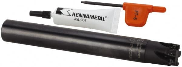 Kennametal - 20mm Cut Diam, 6.93mm Max Depth of Cut, 20mm Shank Diam, 110mm OAL, Indexable Square Shoulder End Mill - EDPT 0703.. Inserts, Cylindrical Shank, 0° Lead Angle, Through Coolant, Series Mill 1-07 - Americas Industrial Supply
