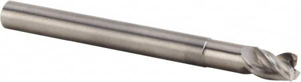 Kennametal - 1", 3 Flute, Single End, Solid Carbide, Corner Radius End Mill - 5" OAL, 45° Helix, Right Hand Flute, 1-1/4" LOC, Right Hand Cut, 2-3/8" Extended Reach - Americas Industrial Supply