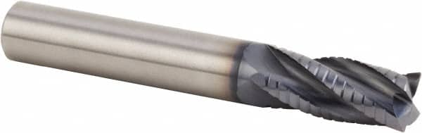 Kennametal - 16mm Diam, 32mm LOC, 4 Flute Solid Carbide 45° Corner Chamfer Roughing End Mill - 92mm OAL, 16mm Shank Diam, Single End, Centercutting, 30° Helix - Americas Industrial Supply