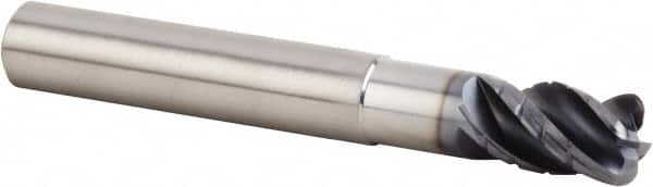 Kennametal - 12mm, 4 Flute, Single End, Solid Carbide, 3mm Corner Radius End Mill - 84mm OAL, 38° Helix, Right Hand Flute, 18mm LOC, Right Hand Cut, 36mm Extended Reach - Americas Industrial Supply