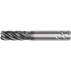 Kennametal - 14mm, 5 Flute, Single End, Solid Carbide, 1mm Corner Radius End Mill - 84mm OAL, 38° Helix, Right Hand Flute, 26mm LOC, Right Hand Cut, 42mm Extended Reach - Americas Industrial Supply