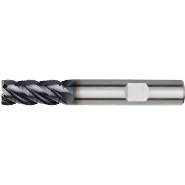 Kennametal - 12mm Diam, 26mm LOC, 4 Flute Solid Carbide 45° Corner Chamfer Roughing End Mill - 83mm OAL, 12mm Shank Diam, Single End, Centercutting, 45° Helix - Americas Industrial Supply