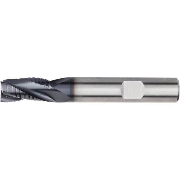 Kennametal - 12mm Diam, 22mm LOC, 3 Flute Solid Carbide 45° Corner Chamfer Roughing End Mill - 83mm OAL, 12mm Shank Diam, Single End, Centercutting, 30° Helix - Americas Industrial Supply