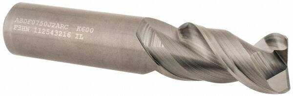 Kennametal - 3/4", 2 Flute, Single End, Solid Carbide, 0.06" Corner Radius End Mill - 4" OAL, 45° Helix, Right Hand Flute, 1-1/2" LOC, Right Hand Cut - Americas Industrial Supply