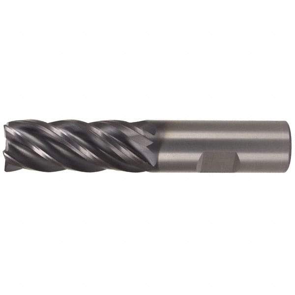 Kennametal - 3/4", 5 Flute, Single End, Solid Carbide, 0.12" Corner Radius End Mill - 4" OAL, 38° Helix, Right Hand Flute, 1-1/2" LOC, Right Hand Cut - Americas Industrial Supply