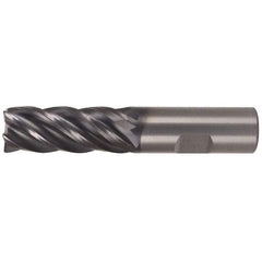 Kennametal - 1", 5 Flute, Single End, Solid Carbide, 0.03" Corner Radius End Mill - 4-1/2" OAL, 38° Helix, Right Hand Flute, 1-3/4" LOC, Right Hand Cut - Americas Industrial Supply