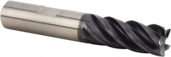 Kennametal - 1", 5 Flute, Single End, Solid Carbide, Corner Radius End Mill - 4-1/2" OAL, 38° Helix, Right Hand Flute, 1-3/4" LOC, Right Hand Cut - Americas Industrial Supply