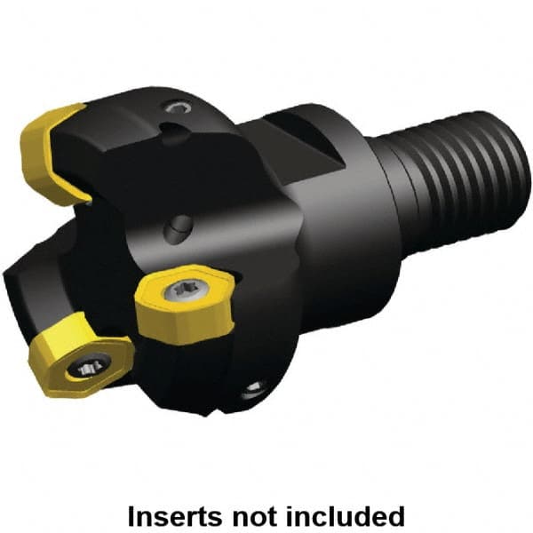Kennametal - 25mm Cut Diam, 0.064" Max Depth, M16 Modular Connection Indexable High-Feed End Mill - Screw Holding Method, HNGJ0604ANENLD Insert, KSHR Toolholder, Through Coolant - Americas Industrial Supply