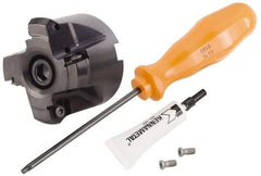 Kennametal - 2" Cut Diam, 3/4" Arbor Hole, 4.42mm Max Depth of Cut, 30° Indexable Chamfer & Angle Face Mill - 4 Inserts, HNGJ 0604... Insert, Right Hand Cut, 4 Flutes, Through Coolant, Series Dodeka Mini HD - Americas Industrial Supply