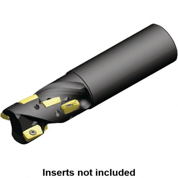 Kennametal - 25mm Cut Diam, 36.38mm Max Depth of Cut, 25mm Shank Diam, 105mm OAL, Indexable Square Shoulder Helical End Mill - ED.T 10T3.. Inserts, Cylindrical Shank, 0° Lead Angle, Through Coolant, Series Mill 1-10 - Americas Industrial Supply