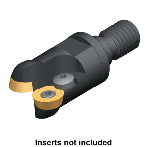 Kennametal - 24mm Cutting Diam, 0.9449" Max Depth of Cut, Modular Connection Indexable Copy End Mill - 2 Inserts, RD.. 12T3.. Insert - Americas Industrial Supply