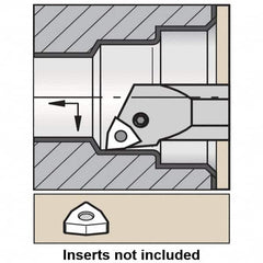Kennametal - 50mm Min Bore Diam, 300mm OAL, 40mm Shank Diam, A-PWLN Indexable Boring Bar - 55mm Max Bore Depth, WN.. 080408 Insert, Pin Lock Assembly Holding Method - Americas Industrial Supply