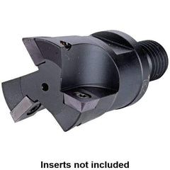 Kennametal - 1.378" Cut Diam, 8mm Max Depth of Cut, 2.6575" OAL, Indexable Square Shoulder Helical End Mill - XD.. 10T3.. Inserts, M16 Modular Connection, Series KMM - Americas Industrial Supply