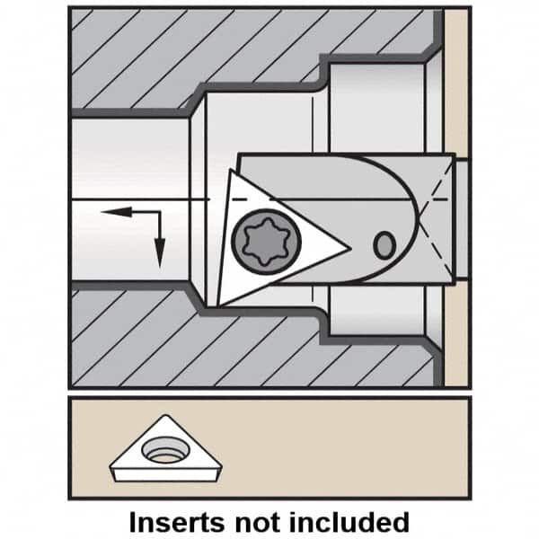 Kennametal - 7.06mm Min Bore Diam, 100mm OAL, 6mm Shank Diam, A-STLD Indexable Boring Bar - TD.. 07T1202 Insert, Screw Holding Method - Americas Industrial Supply