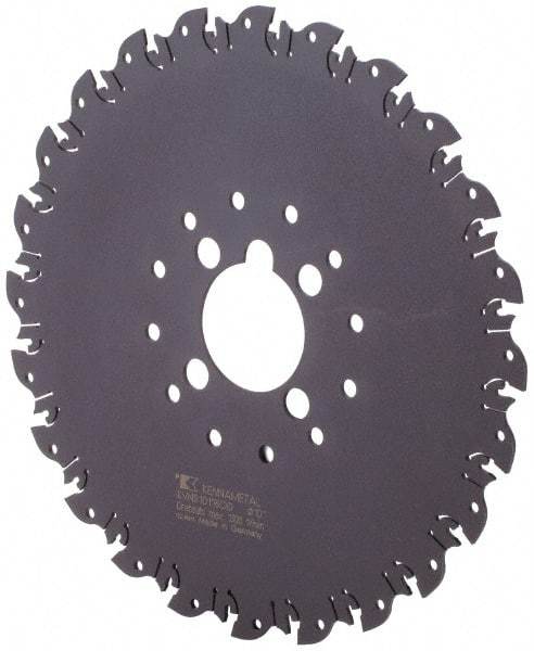 Kennametal - Arbor Hole Connection, 1/8" Cutting Width, 3-1/4" Depth of Cut, 10" Cutter Diam, 2" Hole Diam, 24 Tooth Indexable Slotting Cutter - KVNS Toolholder, OD 3118.. Insert - Americas Industrial Supply