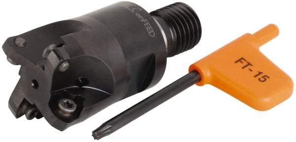 Kennametal - 42mm Cut Diam, 0.0591" Max Depth, M16 Modular Connection Indexable High-Feed End Mill - Screw Holding Method, WP..06X4.. Insert, Through Coolant - Americas Industrial Supply