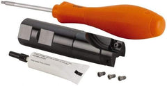 Kennametal - 32mm Cut Diam, 6.57mm Max Depth of Cut, 32mm Shank Diam, 100mm OAL, Indexable Square Shoulder End Mill - SP.T 10T3.. Inserts, Weldon Shank, 0° Lead Angle, Through Coolant, Series KSSM 90 - Americas Industrial Supply