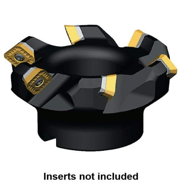 Kennametal - 93.76mm Cut Diam, 27mm Arbor Hole, 6.61mm Max Depth of Cut, 45° Indexable Chamfer & Angle Face Mill - 5 Inserts, SECW 1404... Insert, 5 Flutes, Series KSSM - Americas Industrial Supply
