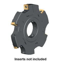 Kennametal - Arbor Hole Connection, 0.359" Cutting Width, 1.0185" Depth of Cut, 100mm Cutter Diam, 1.2598" Hole Diam, 6 Tooth Indexable Slotting Cutter - KSSM Toolholder, SP.T 10T3.. Insert, Left Hand Cutting Direction - Americas Industrial Supply