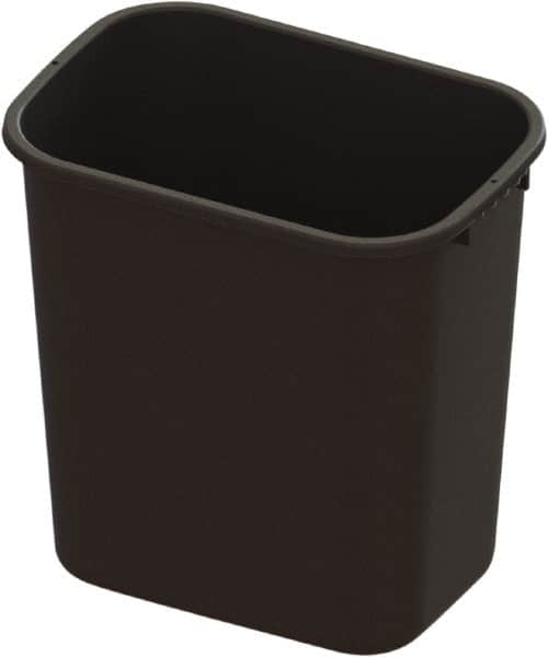 O-Cedar - 28 Qt Black Rectangle Trash Can - Plastic, 15" High x 15.07" Long x 10.4" Wide - Americas Industrial Supply