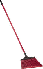 O-Cedar - 13" Wide, Green Synthetic Bristles, 48" Fiberglass Handle, Angled Broom - Flagged - Americas Industrial Supply