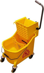 O-Cedar - 36 Qt Plastic Bucket & Wringer - 38" Long x 23" High x 14" Wide, Yellow - Americas Industrial Supply