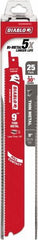 Freud - 9" Long x 1" Thick, Bi-Metal Reciprocating Saw Blade - Straight Profile, 20 to 24 TPI, Toothed Edge, Tang Shank - Americas Industrial Supply