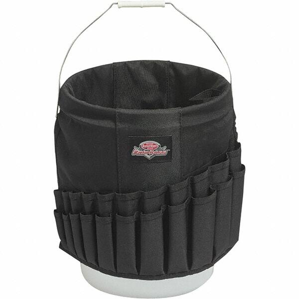 Bucket Boss - 44 Pocket General Purpose Holster - Polyester, Black, 11" Wide x 11" High - Americas Industrial Supply