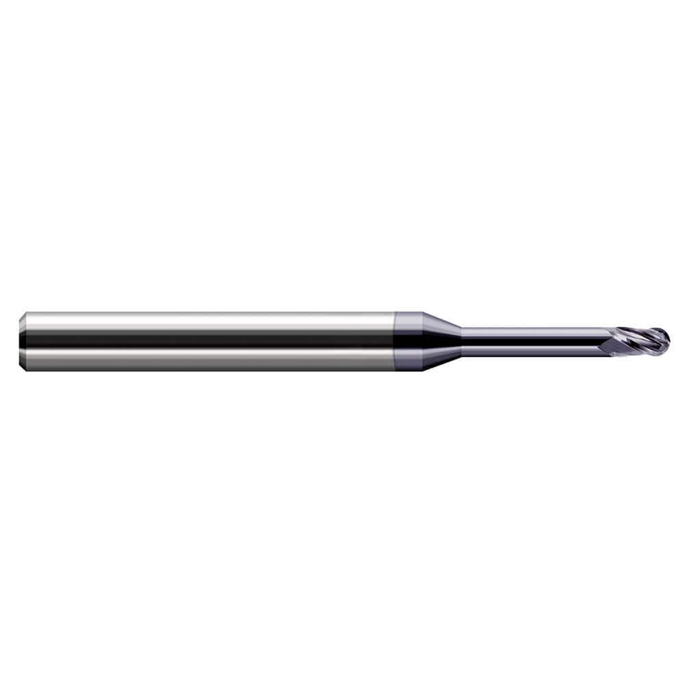 Harvey Tool - Ball End Mills; Mill Diameter (Inch): 3/32 ; Mill Diameter (Decimal Inch): 0.0930 ; Number of Flutes: 3 ; Length of Cut (Inch): 9/64 ; Length of Cut (Decimal Inch): 0.1400 ; Material: Solid Carbide - Exact Industrial Supply
