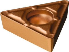 Sandvik Coromant - TCMX32.52 WF Grade 1115 Carbide Turning Insert - TiAlN/AlCr2O3 Finish, 60° Triangle, 3/8" Inscr Circle, 5/32" Thick, 1/32" Corner Radius - Americas Industrial Supply